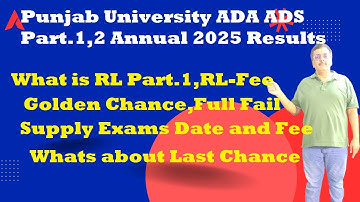 RL Part.1,RL Fee ,Last Chance,Supply 2025 Fee & Admission Schedule ADA ADS Annual 2025 Results PU