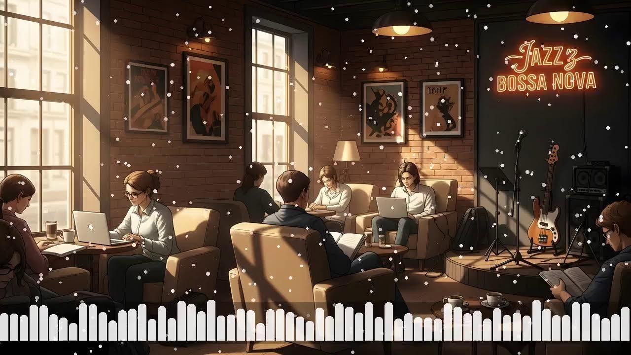 Jazz Bossa Nova Coffeehouse Ambience for Studying Working Late Night Relaxing Mood