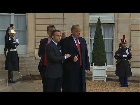 Video | Macron ile Trump arasında ilginç tokalaşma anı