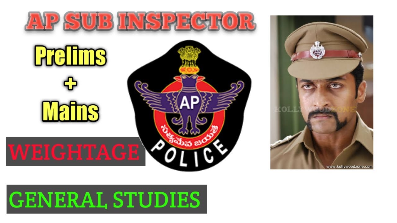 AP SI NOTIFICATION 2020 WEIGHTAGE FOR GENERAL STUDIES IN TELUGU || SUBINSPECTOR OF POLICE 