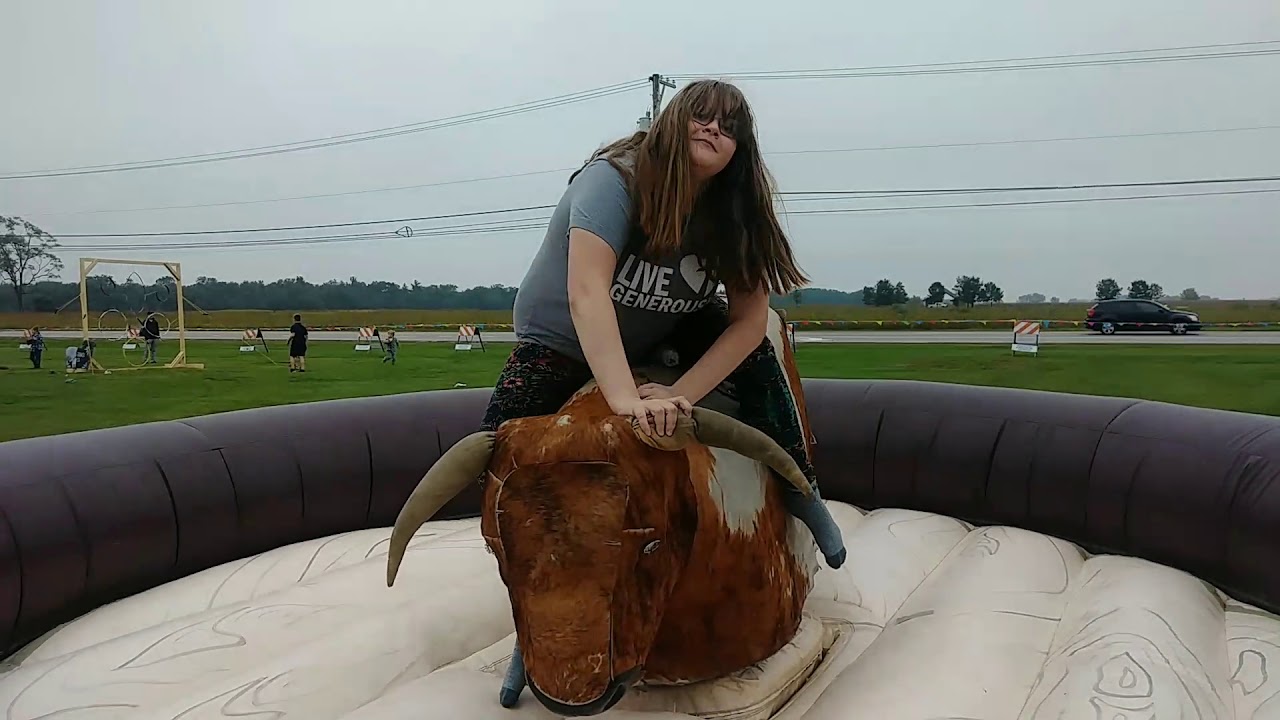 Me riding a mechanical bull! - YouTube