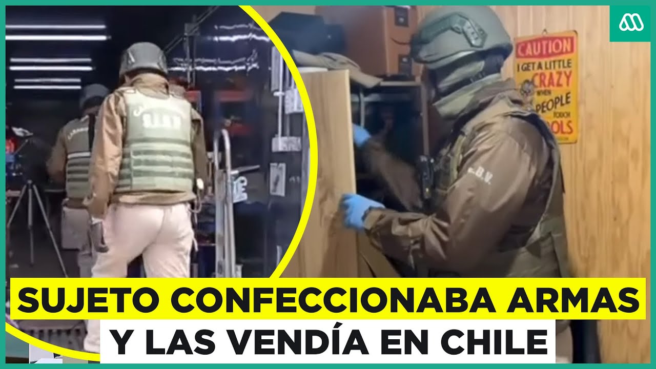 Empresario compraba piezas de armas en Amazon para confeccionarlas en Chile y venderlas