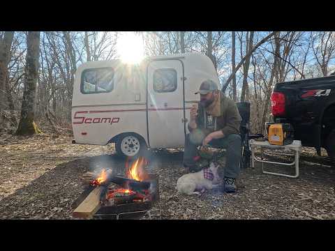 Alone in the Woods in a Mini Camper