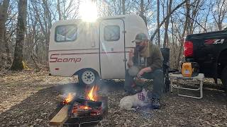 Alone in the Woods in a Mini Camper
