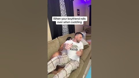 when your boyfriend rolls over when cuddling 🥰
