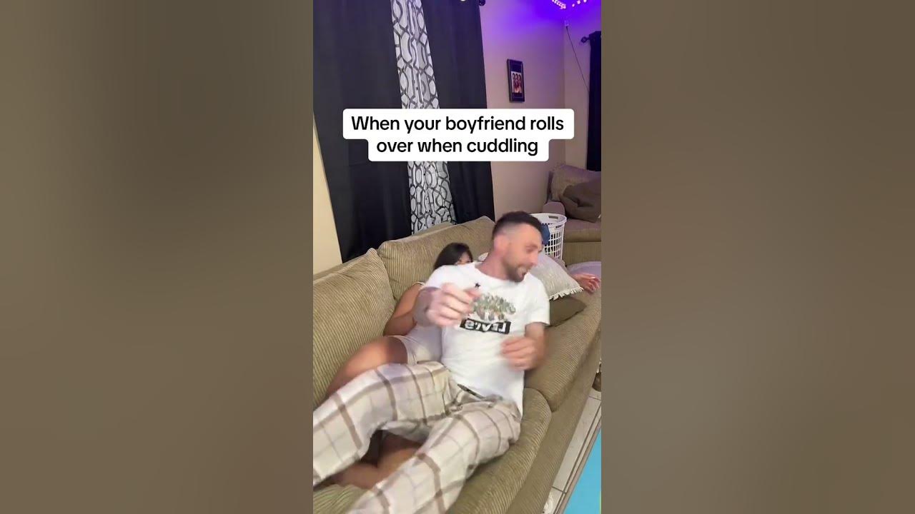 when your boyfriend rolls over when cuddling 🥰