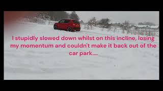 Suzuki Ignis Allgrip AWD 4x4 Snow test 1.2 Z5 Hybrid Dangerous conditions Sheffield UK. Steep valley