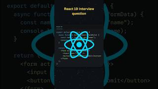React 19 Interview Question | Frontend Interview | #reactjs #frontend #javascript #webdevelopment