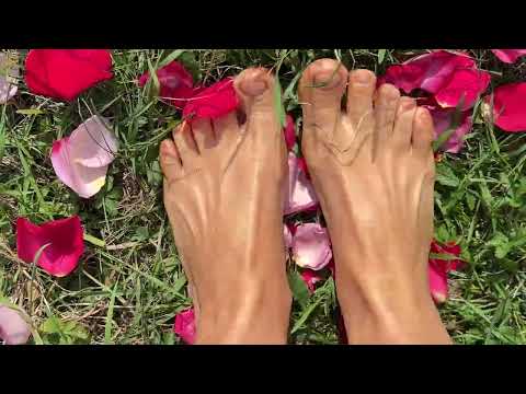 barefoot in rose petals 🌹
