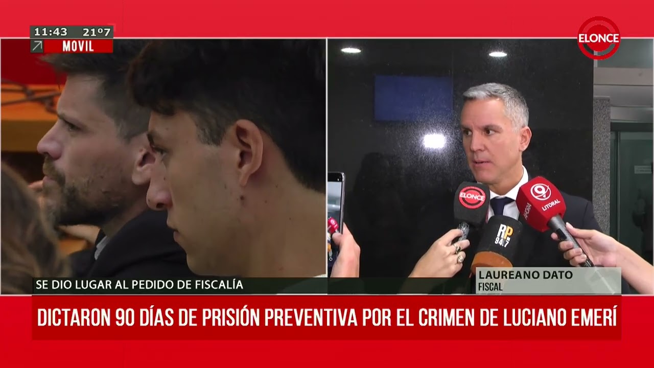 Dictaron 90 días de prisión preventiva por el crimen de Luciano Emerí - 06/03/26