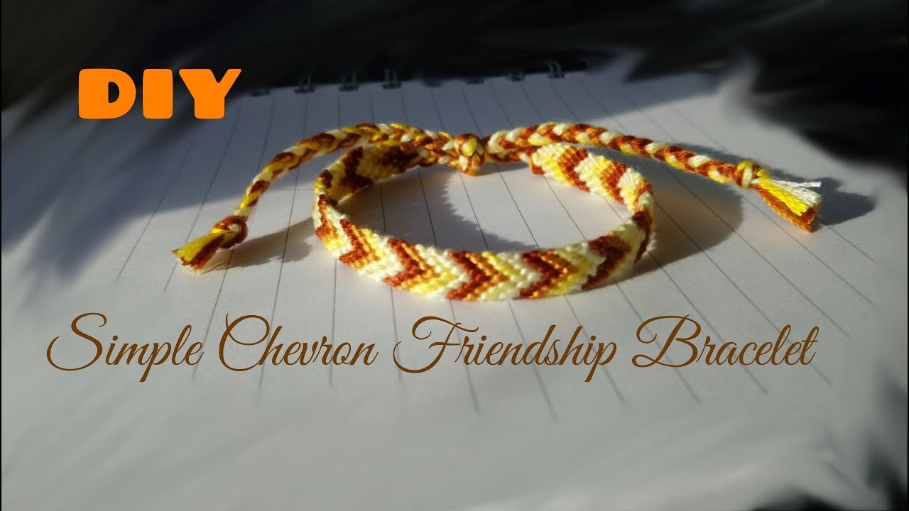 Simple Chevron Friendship Braclet Tutorial [pattern #2] - YouTube