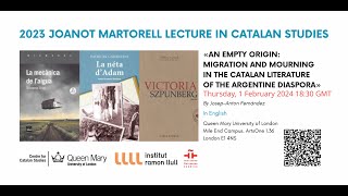 The 2023 Joanot Martorell Lecture in Catalan Studies 2