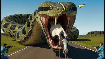 Brave Heroes Rescue a Poor Horse From a Ferocious Giant Python Attack 🐍