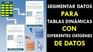 Segmentar datos para tablas dinámicas con diferentes orígenes de datos