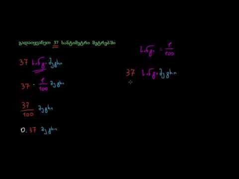 ერთეულების გადაყვანა: სანტიმეტრები მეტრებში