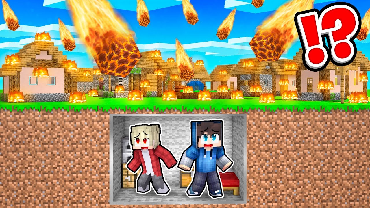 PODZEMNÍ BUNKR vs PADAJÍCÍ METEORITY v Minecraftu