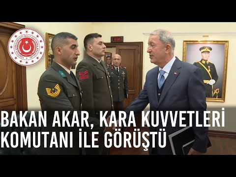 Bakan Akar, Kara Kuvvetleri Komutanı Org. Musa Avsever ve Beraberindeki Personeli Kabul Etti