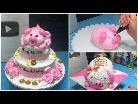 Top 3 mẫu bánh kem tuổi Heo đẹp dễ làm | Top 3 pig cake