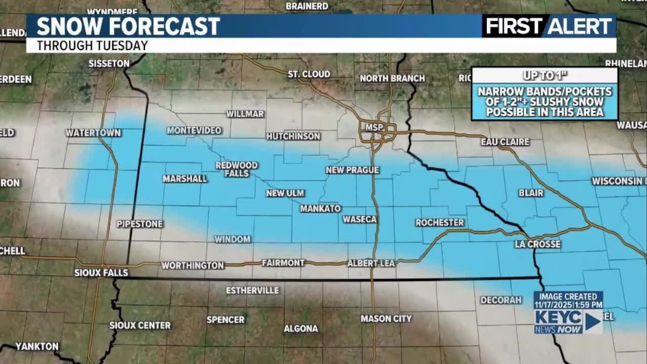 Rain, slushy snow likely late tonight into Tuesday - YouTube