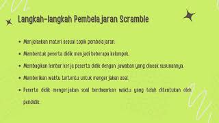 Model Pembelajaran Scramble