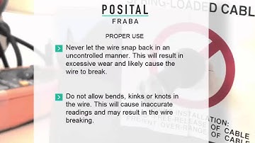 Setting up a Draw Wire Sensor