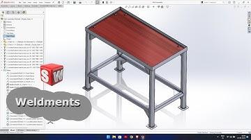 Ex 101 || chapter 5 || weldments in solidworks #weldments table #solidworks_tutorial