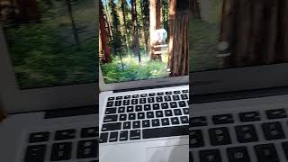 MacOS Sequoia 15.4.1 boot logo screen on a 12 year old Macbook Air