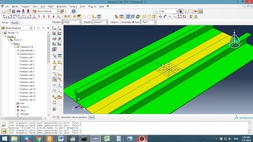 Abaqus, cracked stiffened plate meshing technique