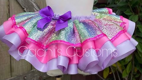 Sequin Tutu Tutorial - Ribbon trim tutu tutorial