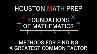 Methods for Finding the Greatest Common Factor (GCF)