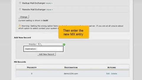 How to add a MX entry in cPanel   cPanel video tutorial   Part8hw
