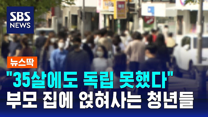 "35살에도 독립 못했다"…부모 집에 얹혀사는 청년들 / SBS / 뉴스딱