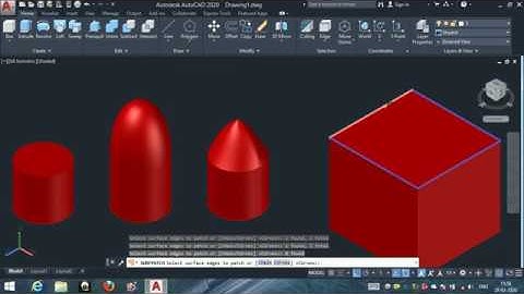Surface patch command autocad 2020 in hindi