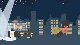 Bank Robber Chased By Police - Animatron