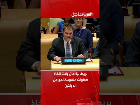 المساعدات البريطانية لغزة وتأكيد على حل الدولتين