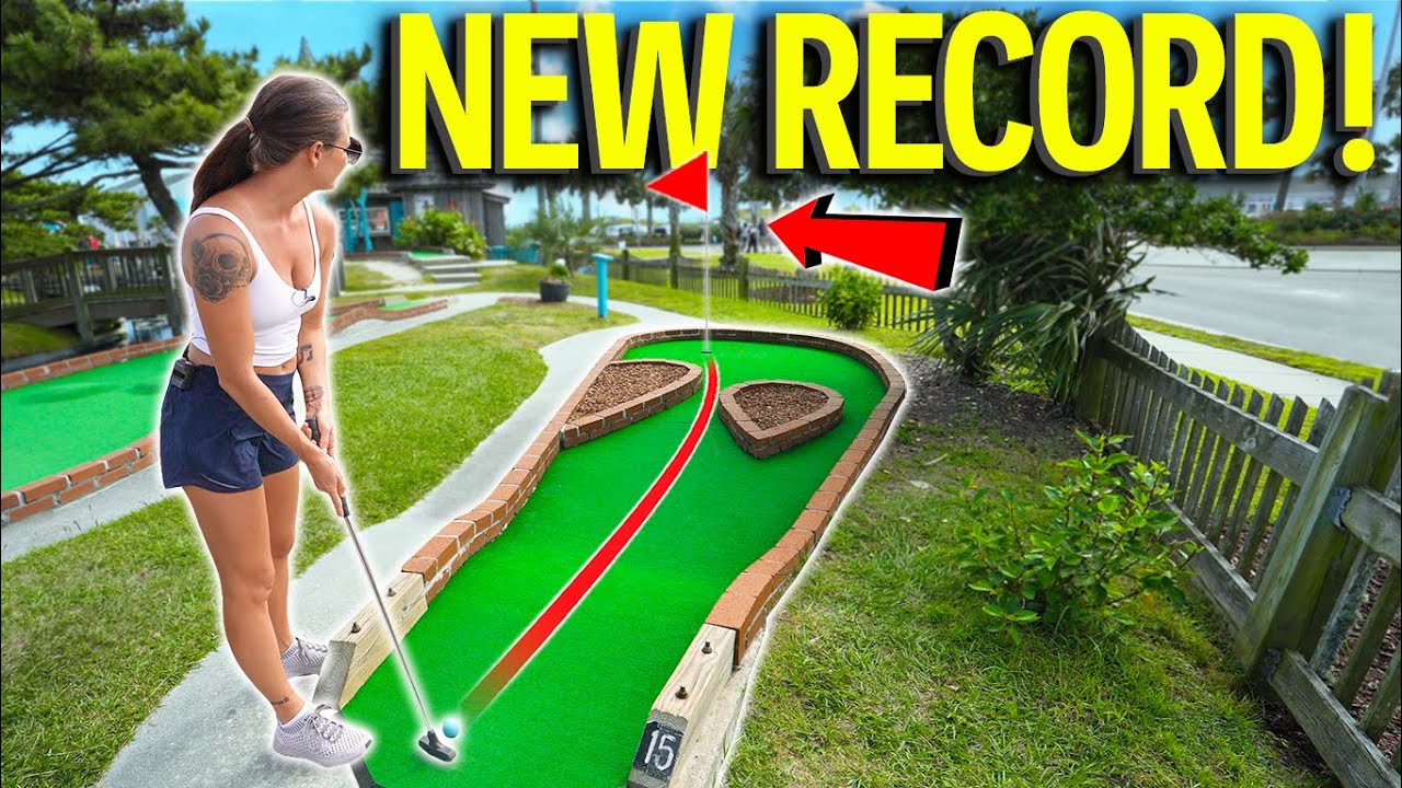 We Broke Our Mini Golf Hole In One Record!