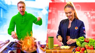 BACK TO BACK COOKING CHALLENGE VS MY GIRLFRIEND