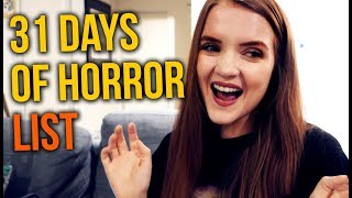 Official 31 Days Of Horror List 2017