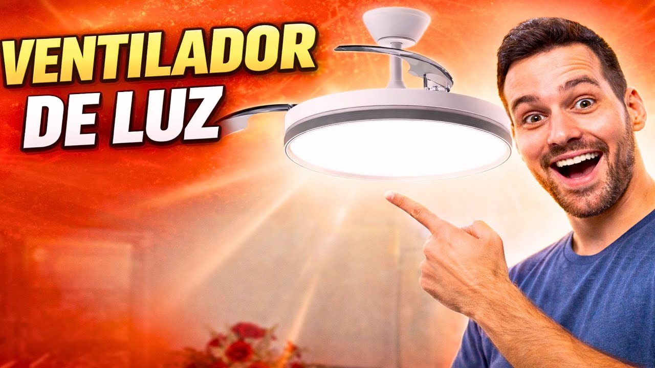 Ventilador de Teto Retrátil Silencioso com Luz LED 💎 O Melhor de 2026! Achadinho Amazon!