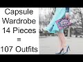 CAPSULE WARDROBE: 107 outfits with 14 pieces