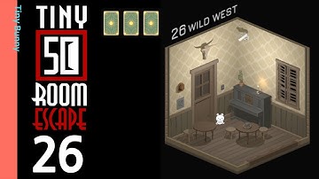50 Tiny Room Escape 26 Wild West Walkthrough (3 Cards)