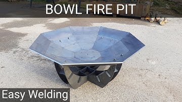 How to make a Bowl Fire Pit DIY| Easy welding | Dxf files for Plasma or Laser cut CNC | RedCatInShop