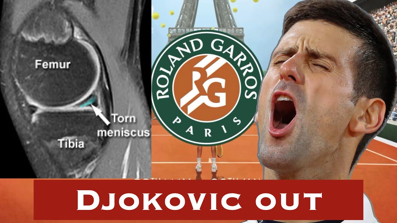 Novak Djokovic Knee Injury | Meniscus Tear French Open 2024 # ...