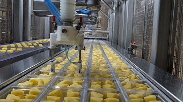 SAC Loader Multipicking 6 robot loads thermoforming machine