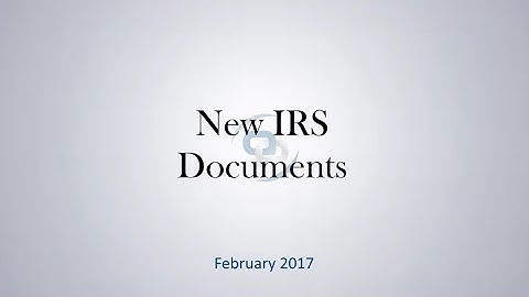 The new IRS prototype documents