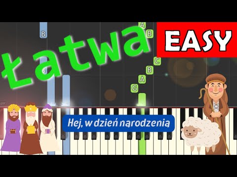 🎹 Hej, w dzień narodzenia - Piano Tutorial (łatwa wersja) 🎵 NUTY W OPISIE 🎼