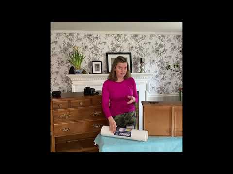 Dixie Belle Silk Paint Dresser Makeover Using Paintable Wallpaper