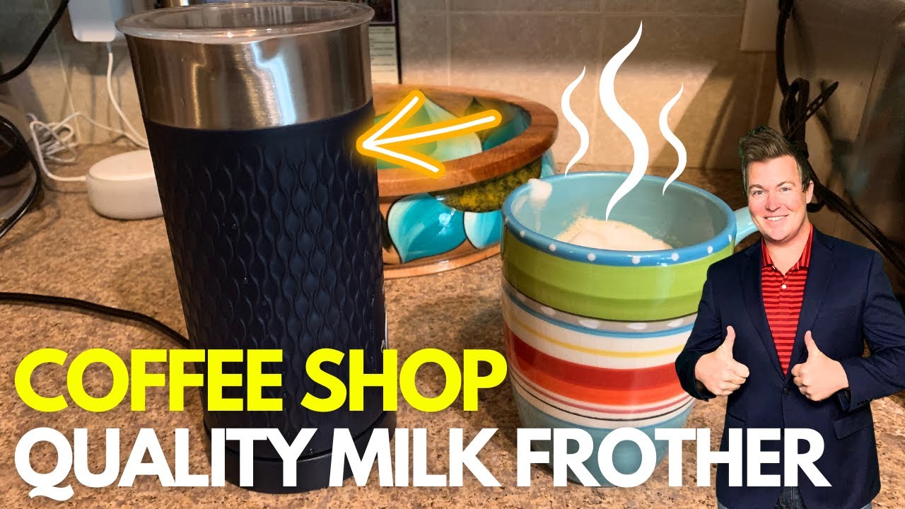 Get That Coffee Shop Quality Milk Froth With SIMPLETASTE 4-in-1 Electric  Milk Steamer 