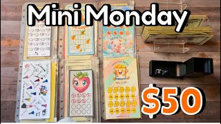 🧡🌻 Mini Monday Savings Challenges $50 | Low Income | 25-83 #savingschallenges #cashstuffing #budget