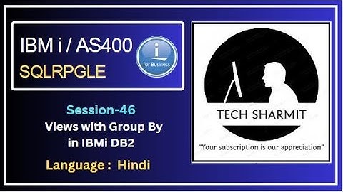 Views  with group by Clause in db2 | SQLRPGLE | ibmi training | sqlrpgle as400 | db2 | db2 view